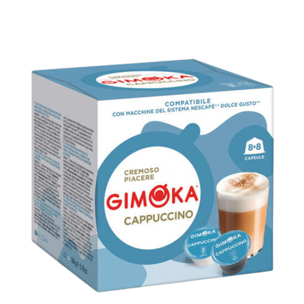 КАПУЧИНО GIMOKA – капсули "Dolce Gusto" 8 бр. кафе + 8 бр. мляко КАПУЧИНО GIMOKA – капсули "Dolce Gusto" 8 бр. кафе + 8 бр. мляко